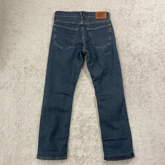 NEW Lands End Mens 30x30 Traditional Fit Jeans  Plaid Lined - Picture 3 of 9